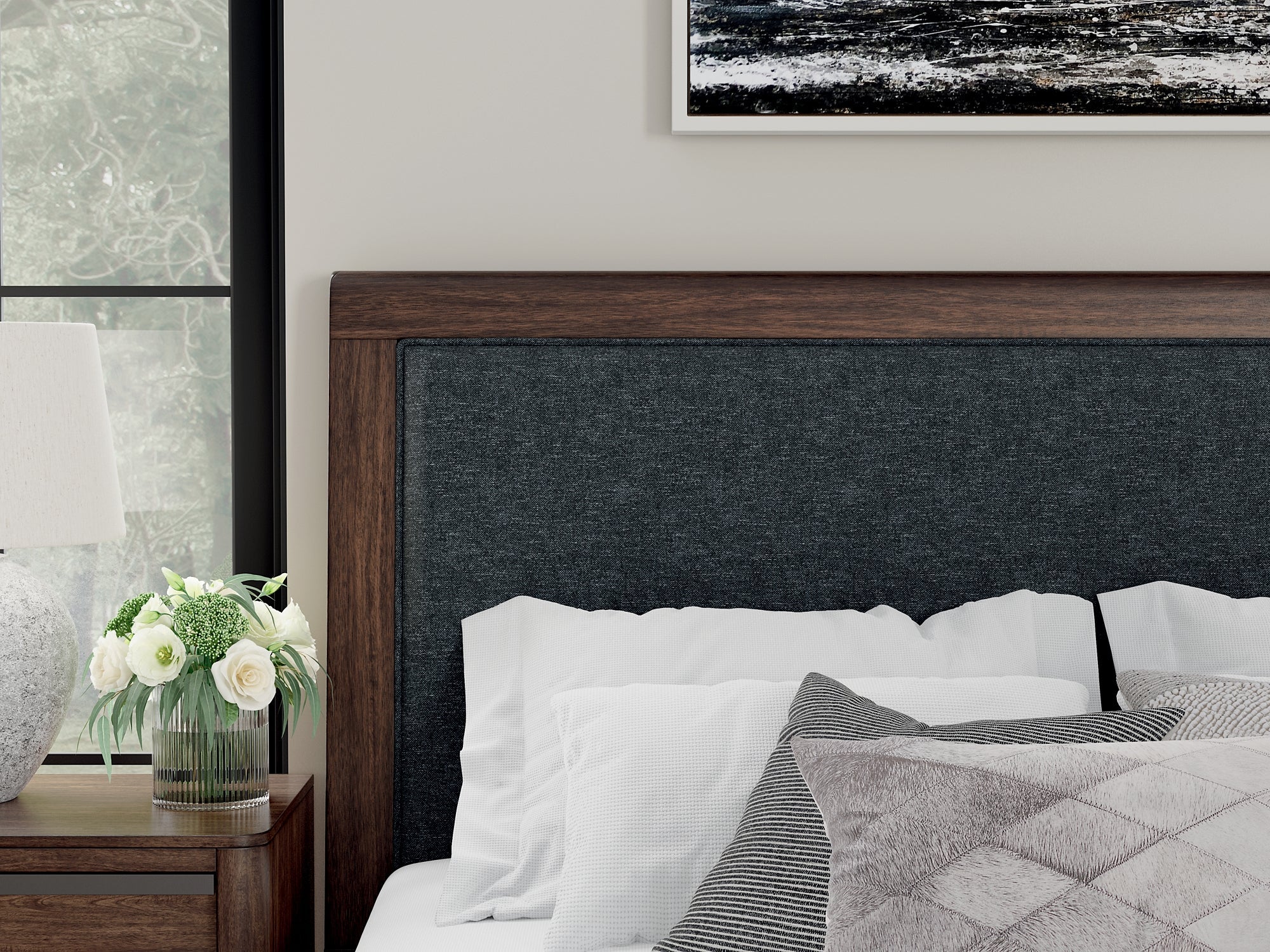 Dilenno King Upholstered Panel Bed