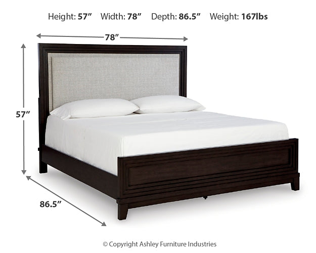 Neymorton King Upholstered Panel Bed