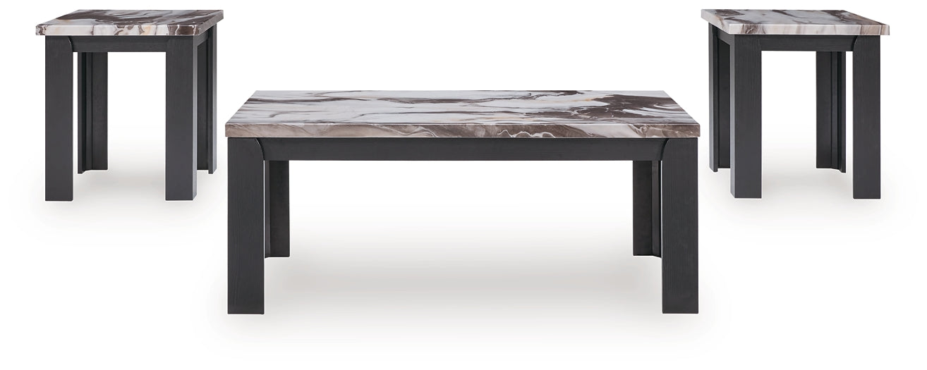 Jazmore 3-Piece Table Set - Dark Brown