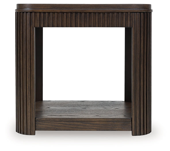 Carlibrie End Table - Warm Brown