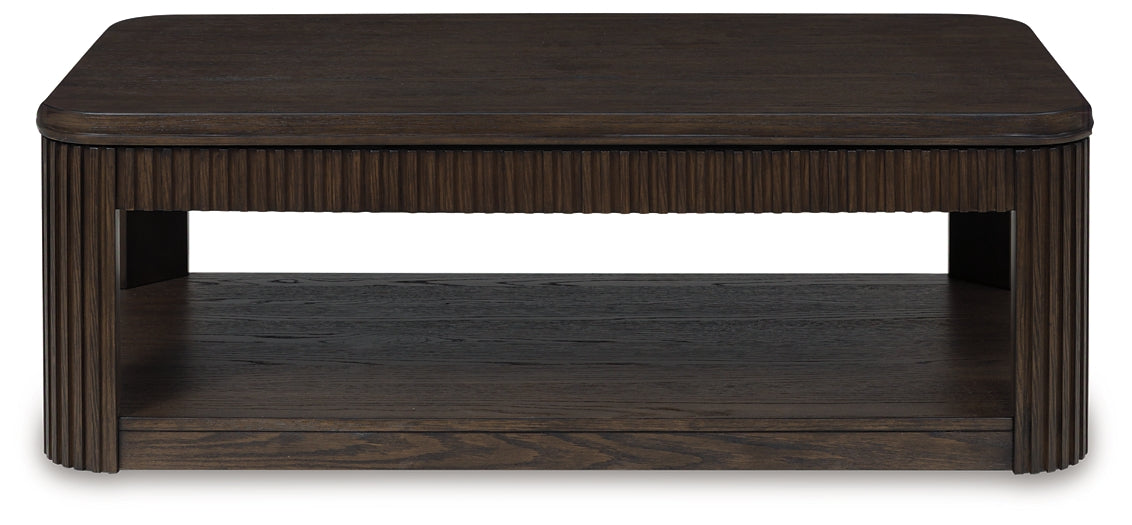 Carlibrie Lift Top Coffee Table - Warm Brown