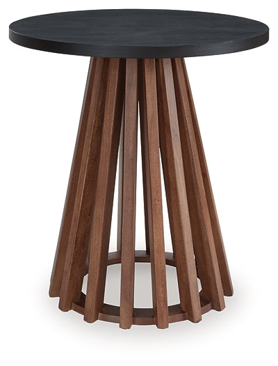 Kallari End Table - Warm Brown/Black