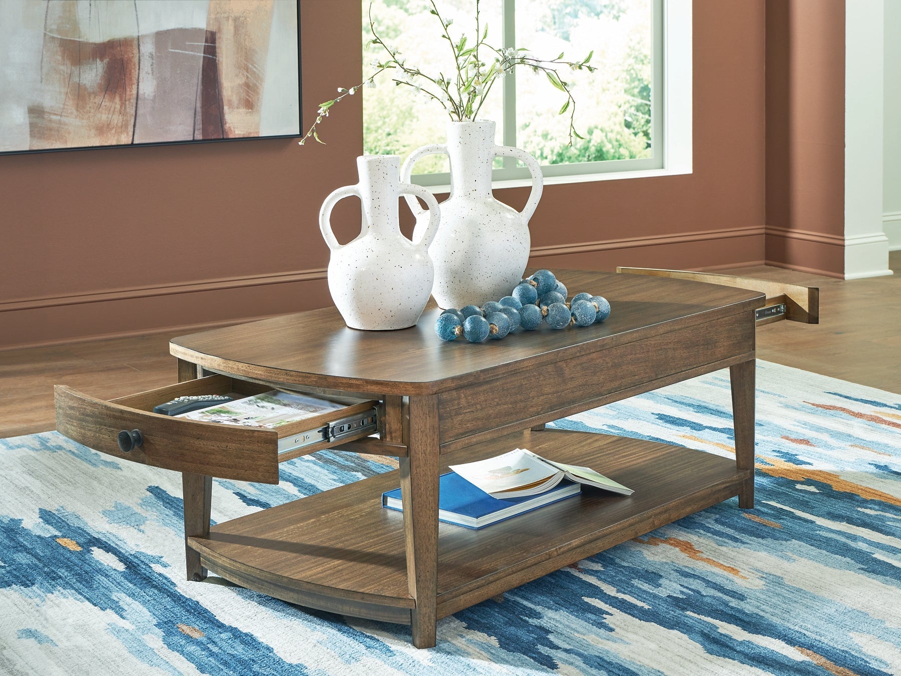 Burkbyer Coffee Table - Brown
