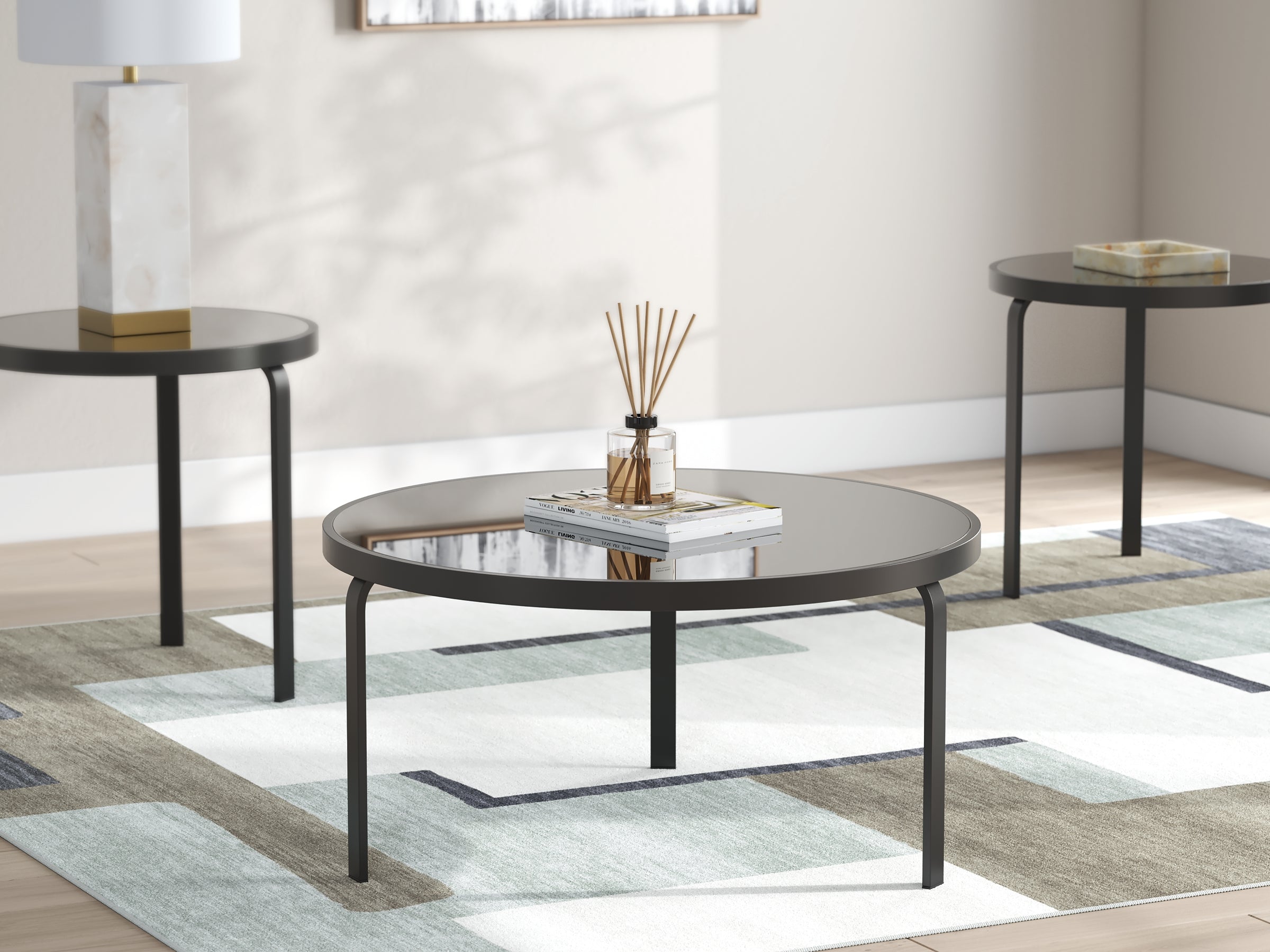 Dorylin 3-Piece Table Set - Black