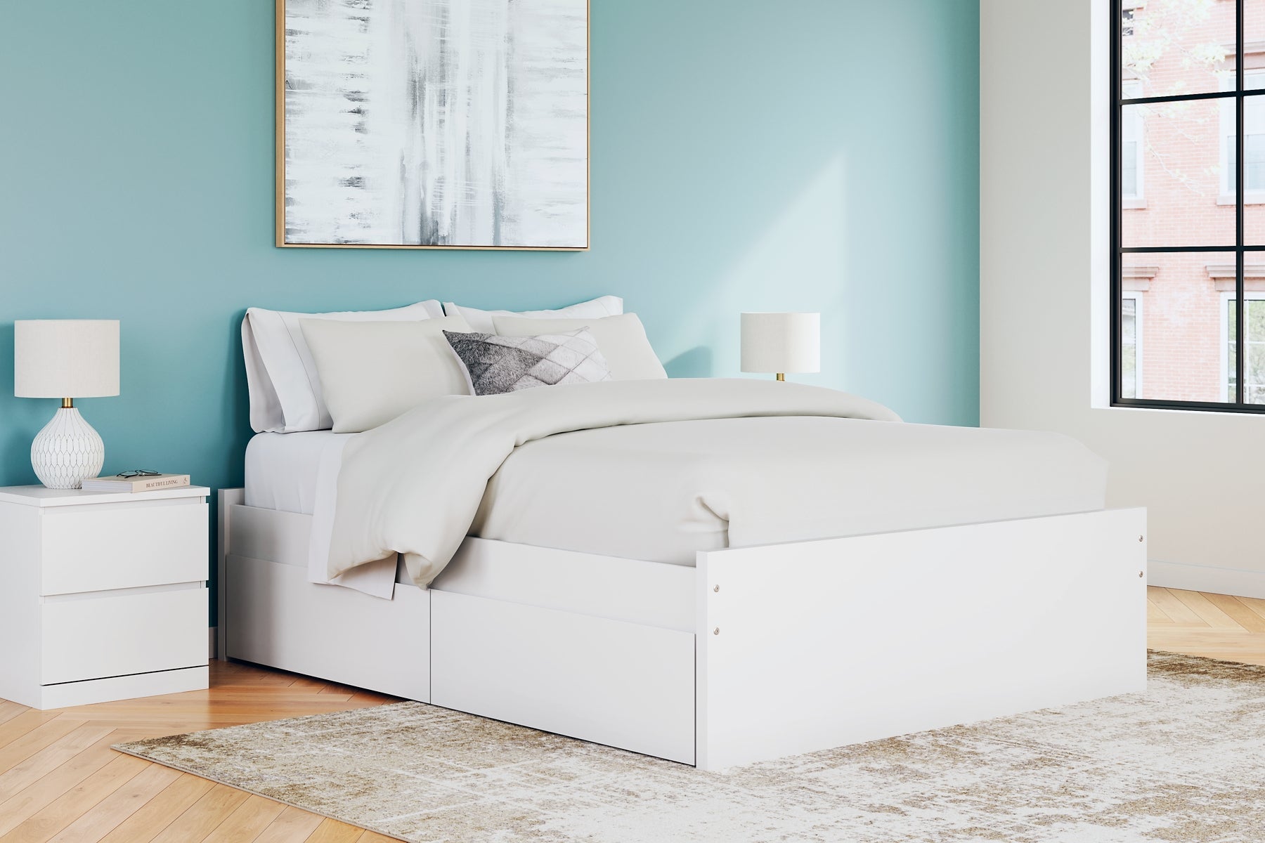 Onita Queen Platform Bed with 1 Side Storage