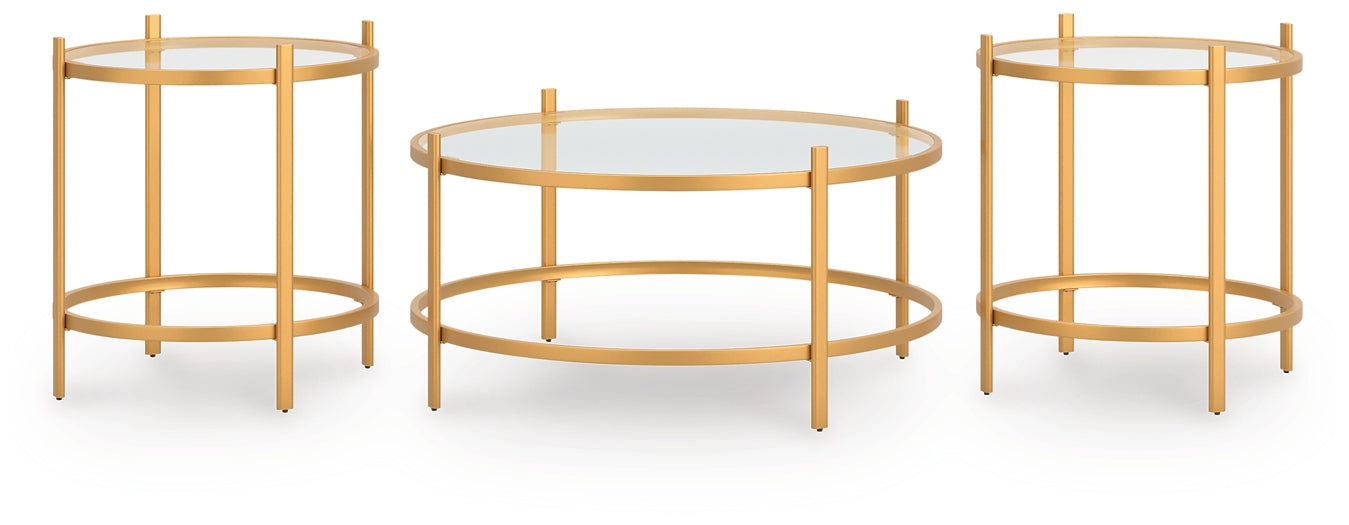 Pearlox 3-Piece Table Set - Gold