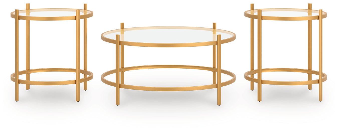 Pearlox 3-Piece Table Set - Gold