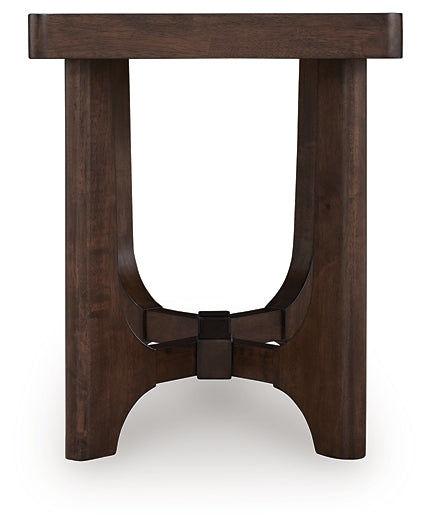 Korestone End Table - Dark Brown