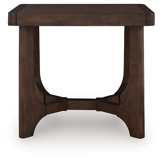 Korestone End Table - Dark Brown