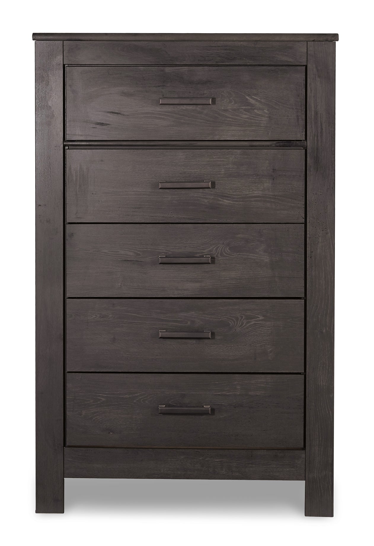 Brinxton Full Panel Headboard Bed with Mirrored Dresser and Chest