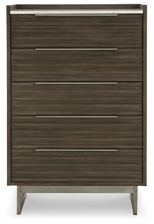 Arkenton Queen Panel Bed with Mirrored Dresser and Chest