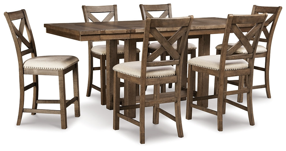 Moriville 7-Pc Counter Height Dining Set