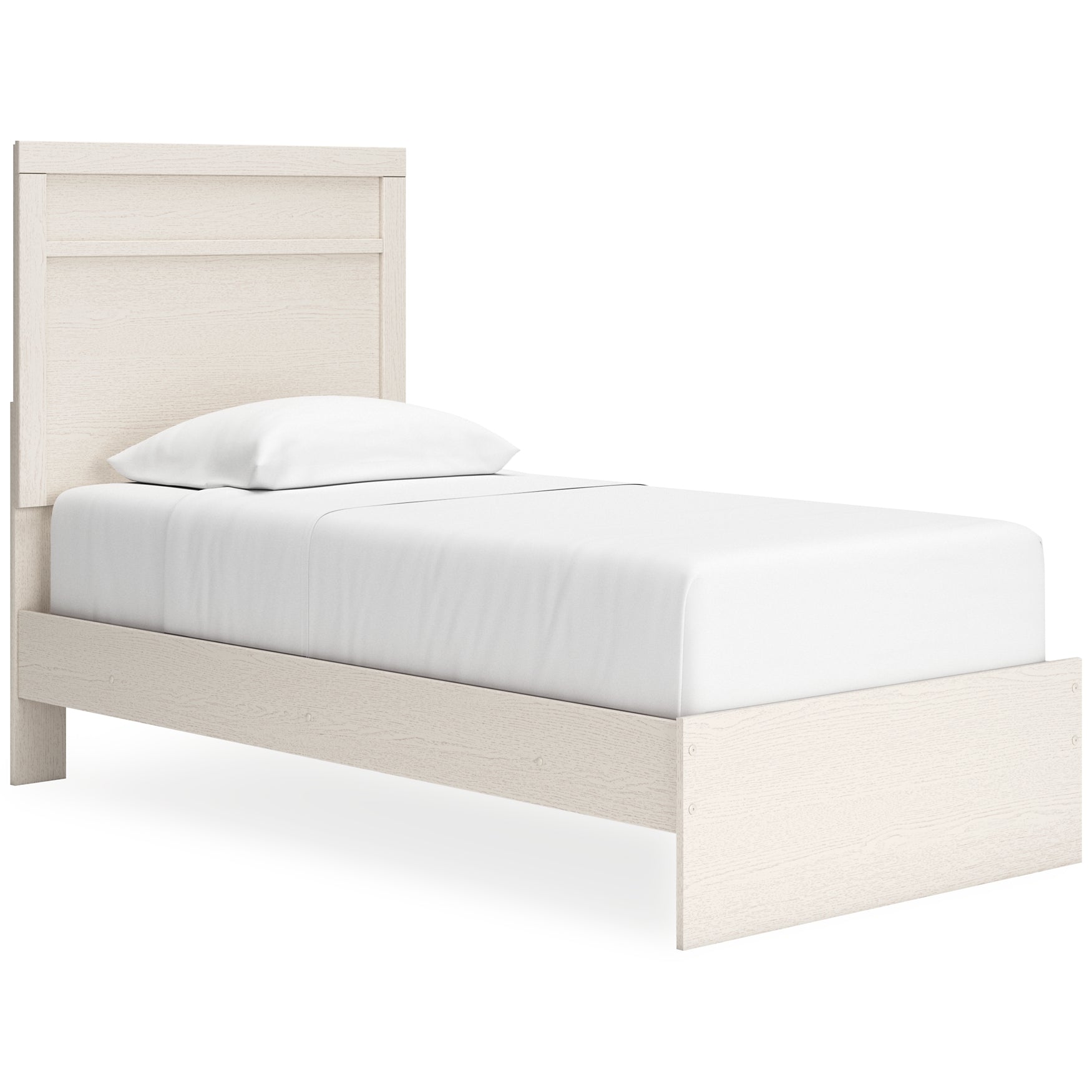 Stelsie Twin Panel Bed with Mirrored Dresser and Chest