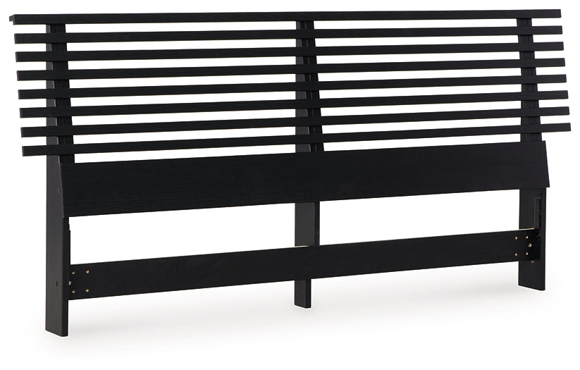 Danziar Queen Panel Headboard with Mirrored Dresser and Chest
