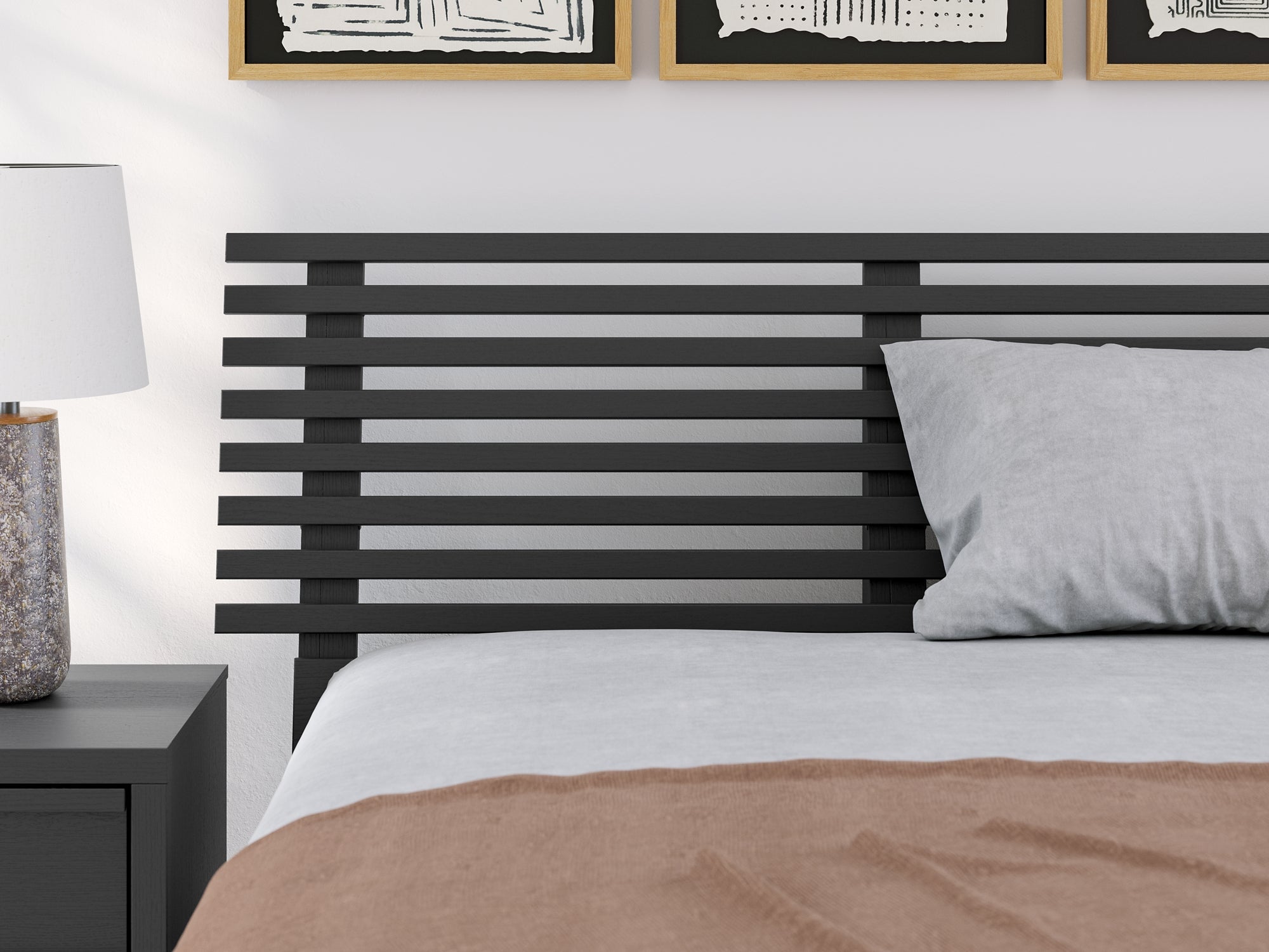 Danziar Queen Panel Headboard with Mirrored Dresser and Nightstand