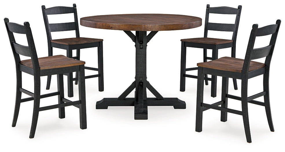 Valebeck 5-Pc Counter Height Dining Set