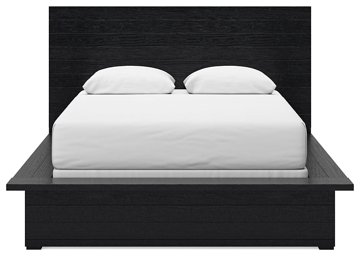 Londer Queen Panel Bed with Mirrored Dresser, Chest and Nightstand