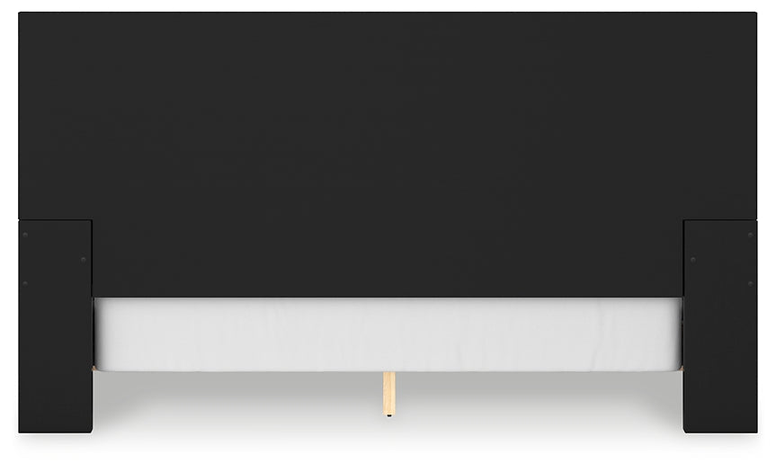 Londer King Panel Bed with Mirrored Dresser