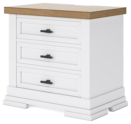 Ashbryn Queen Panel Storage Bed with Mirrored Dresser and Nightstand