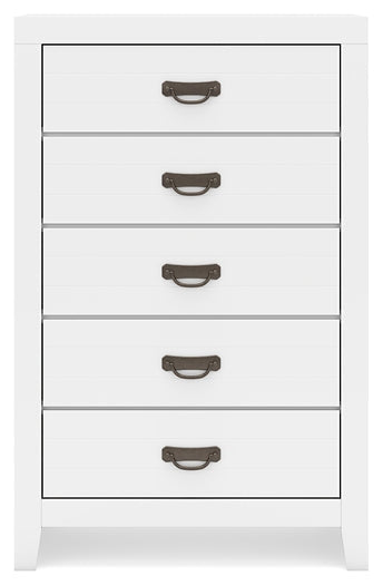 Binterglen King Panel Bed with Mirrored Dresser, Chest and Nightstand
