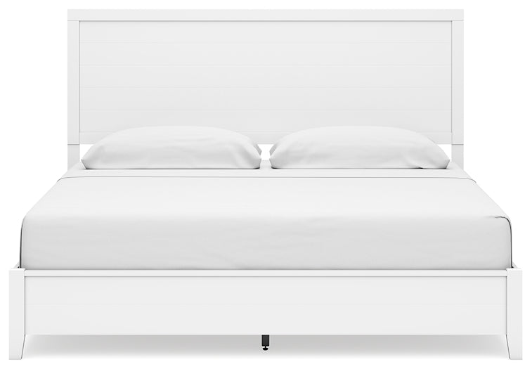 Binterglen King Panel Bed with Mirrored Dresser, Chest and Nightstand