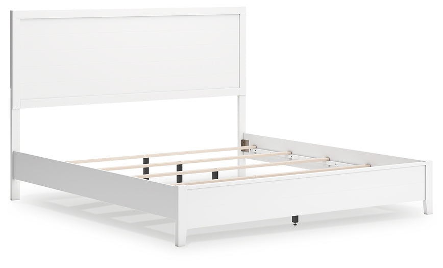 Binterglen King Panel Bed with Mirrored Dresser, Chest and Nightstand