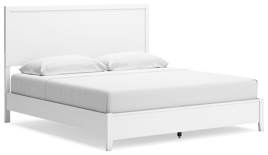 Binterglen King Panel Bed with Mirrored Dresser, Chest and Nightstand