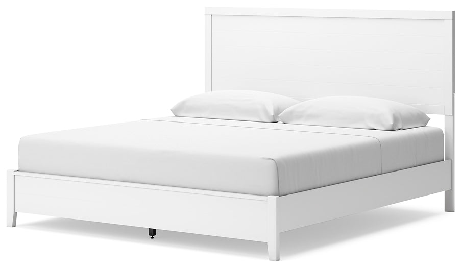 Binterglen King Panel Bed with Mirrored Dresser, Chest and Nightstand