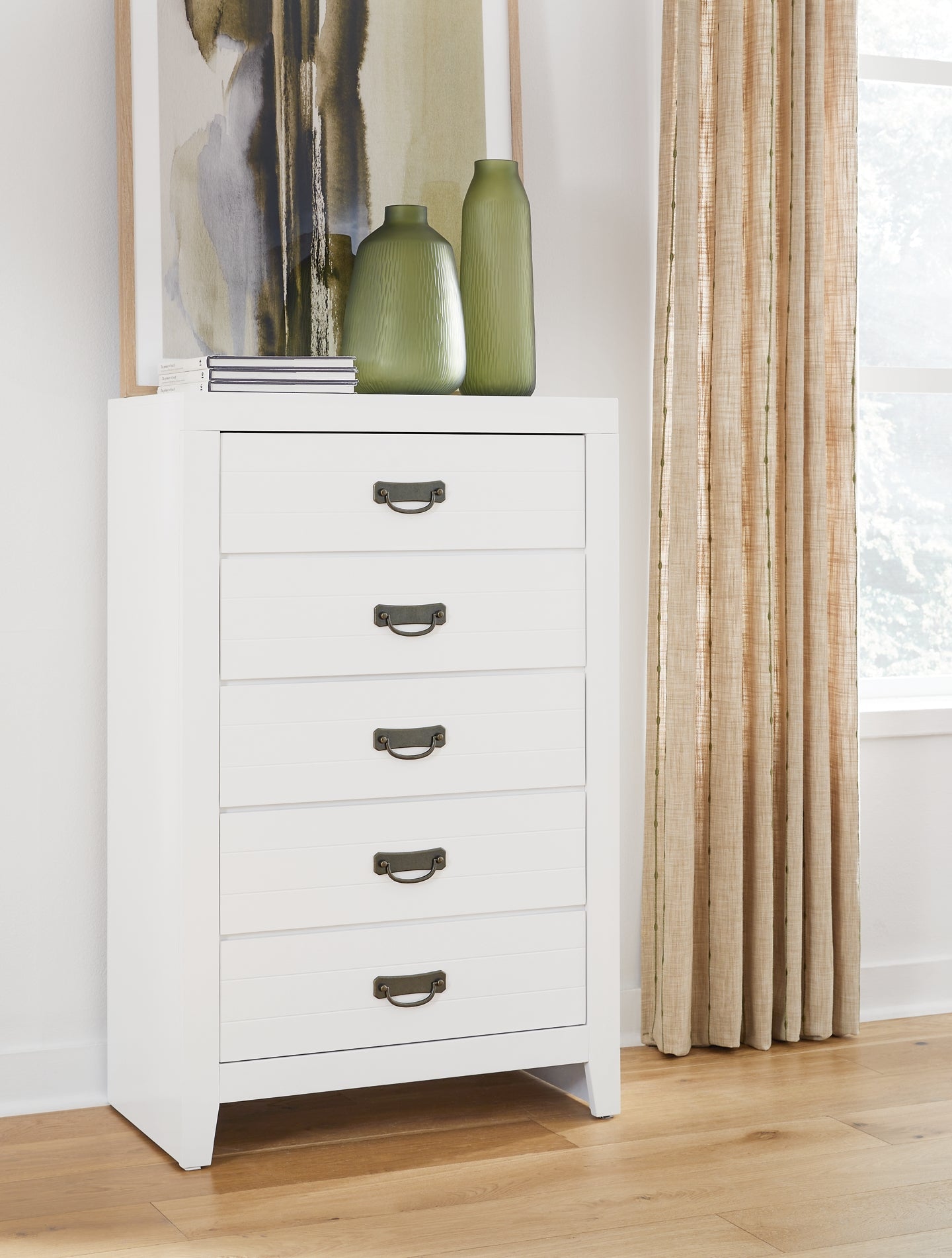 Binterglen King Panel Bed with Mirrored Dresser and Chest