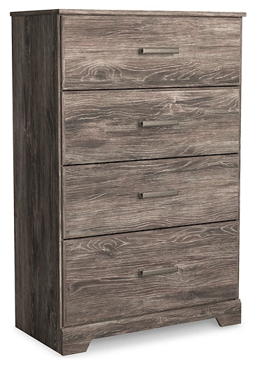 Ralinksi Full Panel Bed with Mirrored Dresser and Chest