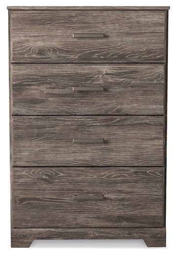 Ralinksi Full Panel Bed with Mirrored Dresser, Chest and Nightstand