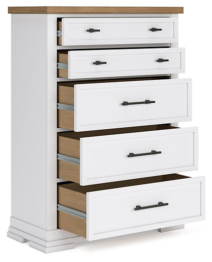 Ashbryn Queen Panel Storage Bed with Mirrored Dresser, Chest and Nightstand