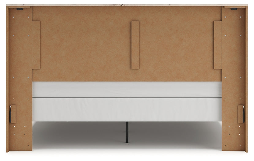 Lawroy King Panel Bed with Mirrored Dresser and Chest