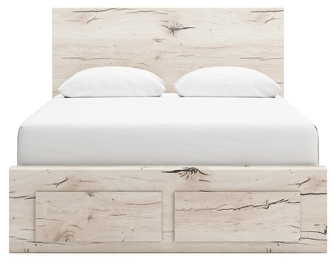 Lawroy Queen Panel Storage Bed with Mirrored Dresser and Chest