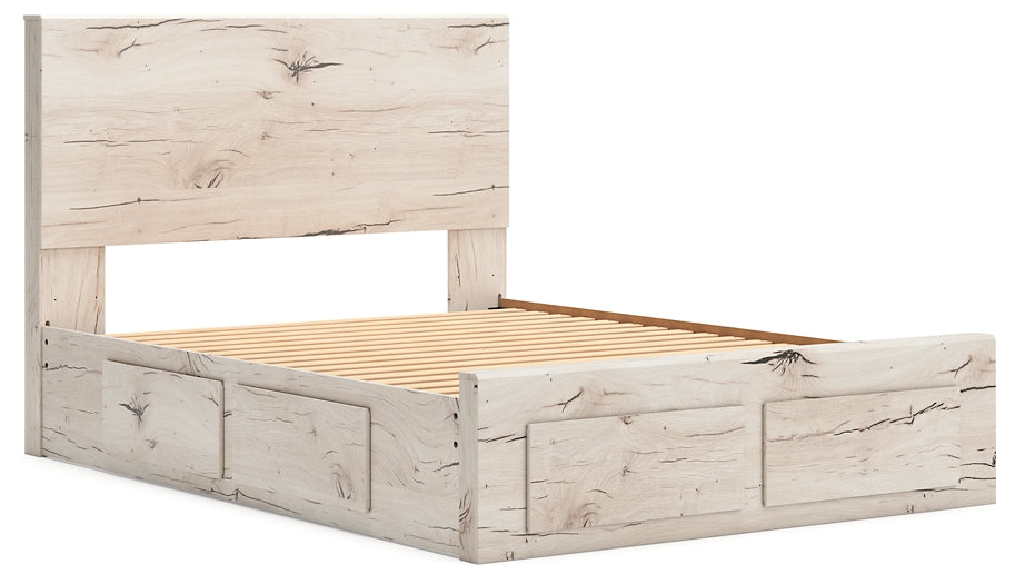 Lawroy Queen Panel Storage Bed with Mirrored Dresser and Chest