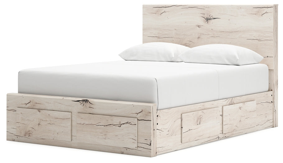 Lawroy Queen Panel Storage Bed with Mirrored Dresser and Chest