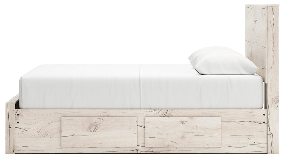 Lawroy Queen Panel Storage Bed with Mirrored Dresser and Chest