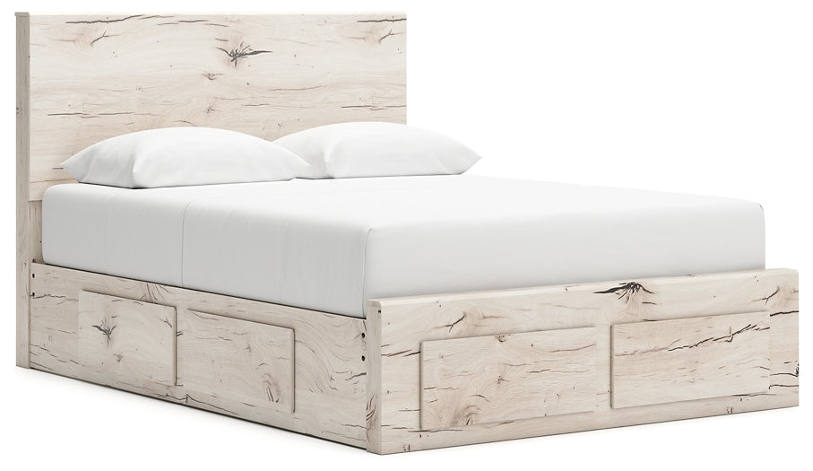 Lawroy Queen Panel Storage Bed with Mirrored Dresser, Chest and Nightstand