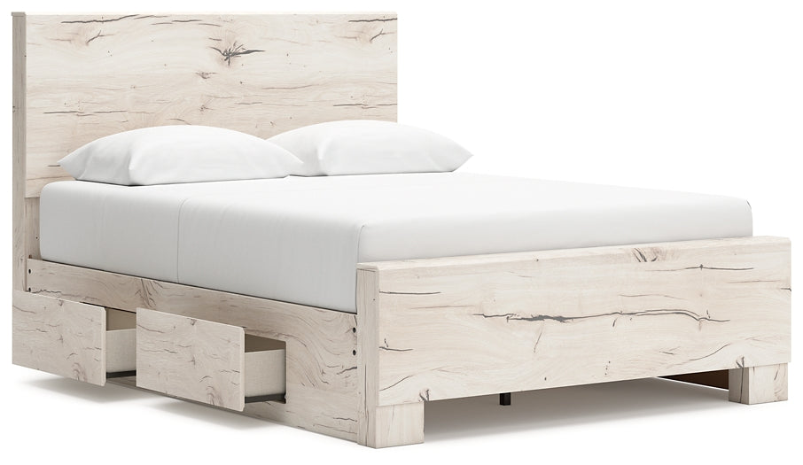 Lawroy Queen Panel Bed with Mirrored Dresser and Chest