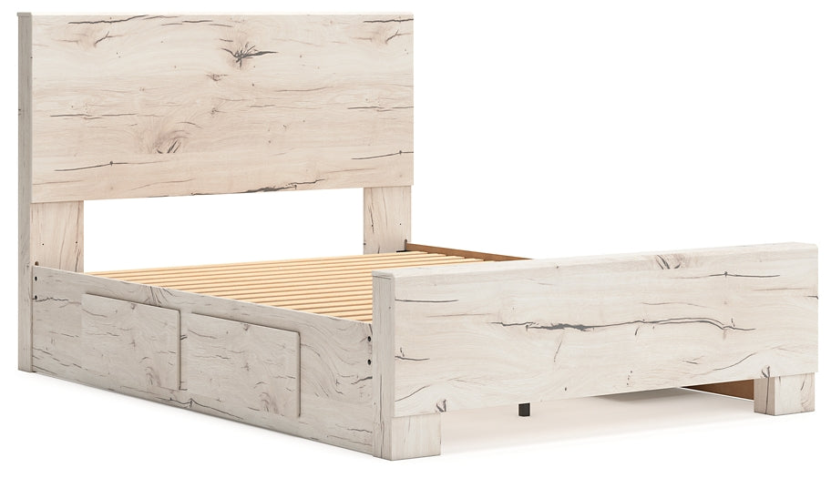 Lawroy Queen Panel Bed with Mirrored Dresser and Chest