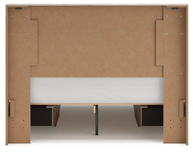 Lawroy Queen Panel Bed with Mirrored Dresser and Chest