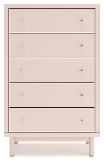 Wistenpine Full Upholstered Panel Bed with Mirrored Dresser, Chest and Nightstand