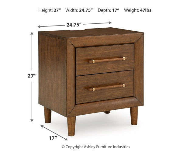 Lyncott King Upholstered Bed with Mirrored Dresser, Chest and Nightstand
