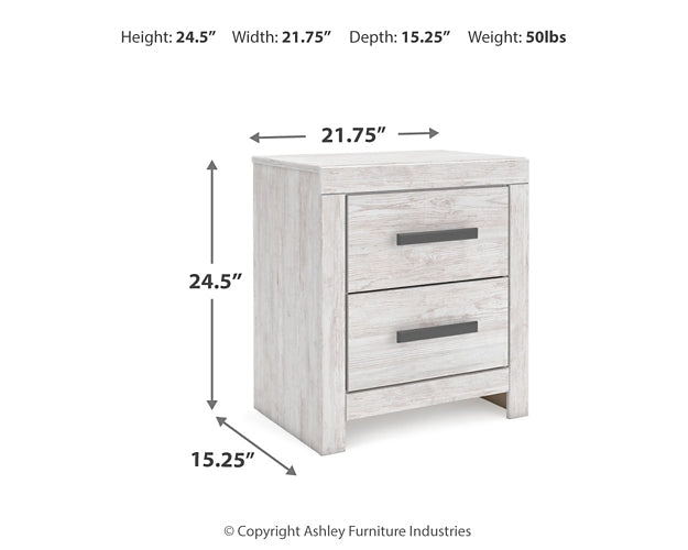 Cayboni King Panel Bed with Mirrored Dresser, Chest and Nightstand