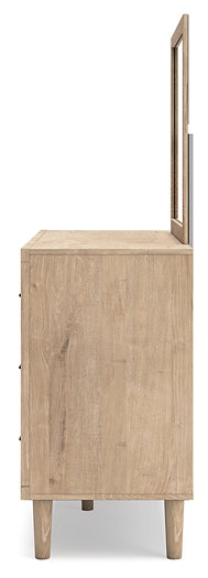 Cielden King Panel Headboard with Mirrored Dresser and Nightstand