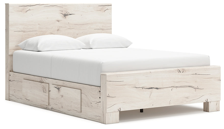 Lawroy Queen Panel Bed with Mirrored Dresser and Chest