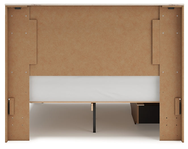 Lawroy Queen Panel Bed with Mirrored Dresser, Chest and Nightstand