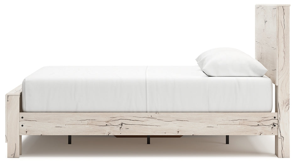 Lawroy Queen Panel Bed with Mirrored Dresser and Chest