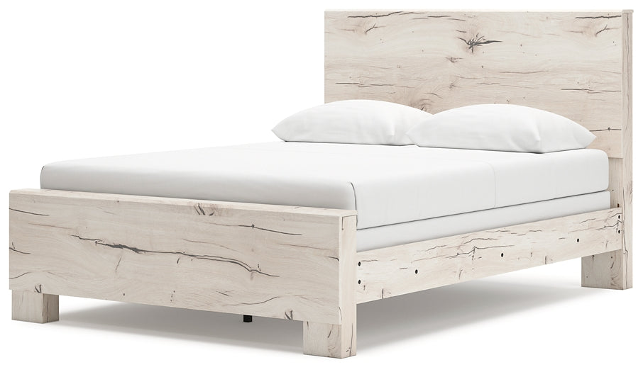 Lawroy Queen Panel Bed with Mirrored Dresser and Chest