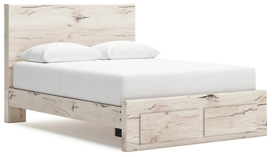 Lawroy Queen Panel Storage Bed with Mirrored Dresser, Chest and Nightstand